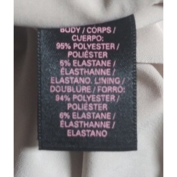 Victoria's Secret Y2K Dress Open Back Cowl Back Cream Sz S/P STRETCHY Long sleev - Picture 8 of 10